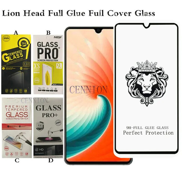 New Lion Head 9H Full Cover Tempered Glass Screen Protector for iPhone 1312 mini 5.4 pro 6.1 pro max 6.7 XR X Xs 8 7 100pcs