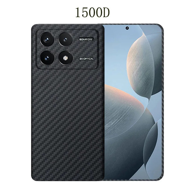 Case for Xiaomi Poco X6 Pro & Redmi K70E Ultrathin Real Carbon Fiber Aramid Cell Mobile Phone Protective Cover Protection Shell