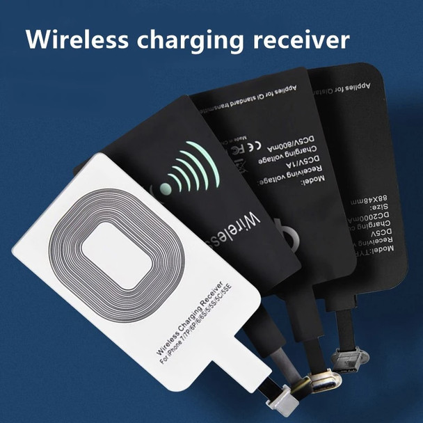 Qi Wireless Charger Receiver Support Micro USB Type C Fast Wireless Charging Adapter For iPhone Android Wireless Charge Pad dock