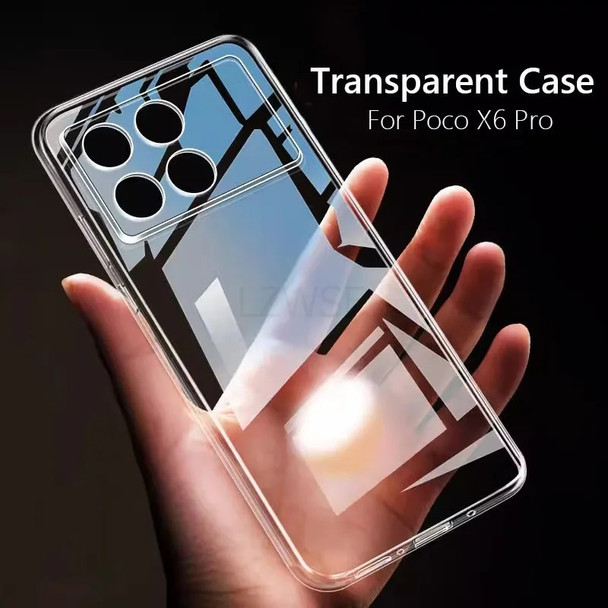 For Poco X6 Pro Case Slim Soft TPU Transaprent Clear Phone Case On For Xiaomi Poco X6 Pro PocoX6 Pro 5G Cover