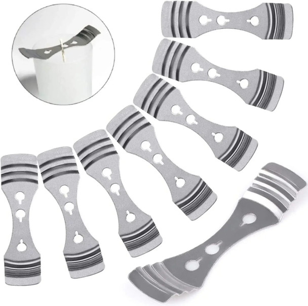 2/5/10pcs Stainless Steel DIY Light Metal Candle Wicks Holder Centering Device Tabs Making Wick Trimmers 2/5/10pcs Stainless Steel DIY Light Metal Candle Wicks Holder Centering Device Tabs Making Wick Trimmers