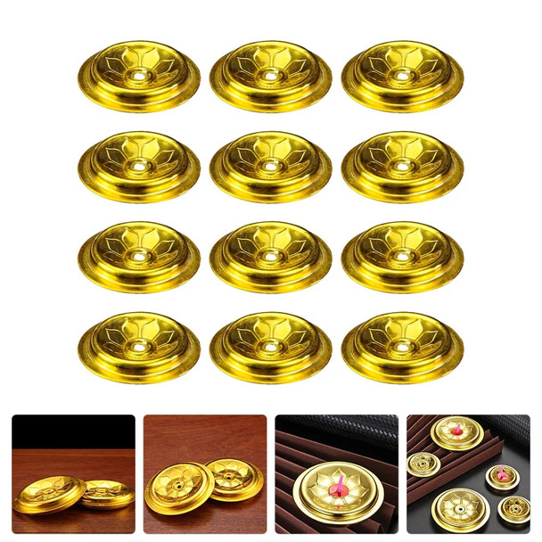 Wick Holder Oil Floating Lamp Candle Supplies Wicks Base Holders Disc Float Stand Altar Ghee Making Burner Tibetan Light Brass