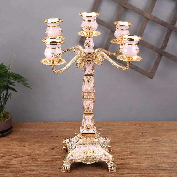 Candle hodlers Metal 5-arms Holders Wedding Candelabra Candlesticks Candle Stand Table Centerpiece For Event Home Decoration