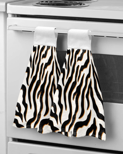 Zebra Stripes Pattern Hand Towels Microfiber Absorbent Soft Children Towel Handkerchief Bathroom Kitchen Dishcloth