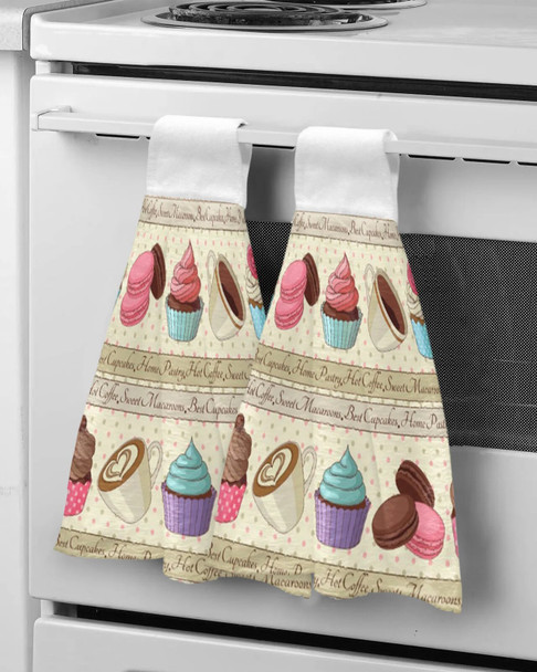 Colorful Cream Cupcakes Hand Towels Microfiber Absorbent Soft Children Towel Handkerchief Bathroom Kitchen Dishcloth