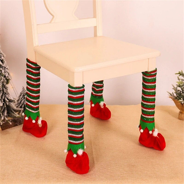 Christmas Elf Table Leg Covers Chair Foot Covers Enhances the Holiday Spirit in Your Living Space