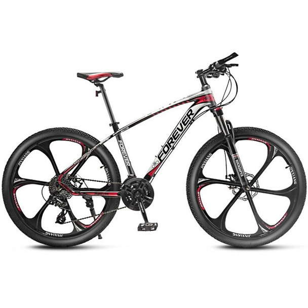 Aluminum Alloy Mountain Bike, Double Disc Brake, One Piece Wheel,