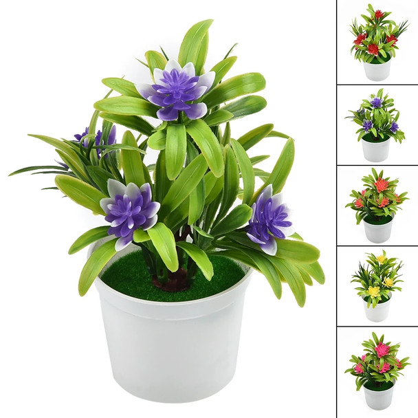 1PCS Realistic Artificial Flowers Plant Pot Outdoor Home Office Decoration Gift Scene Desktop Home Party Accessories Vine