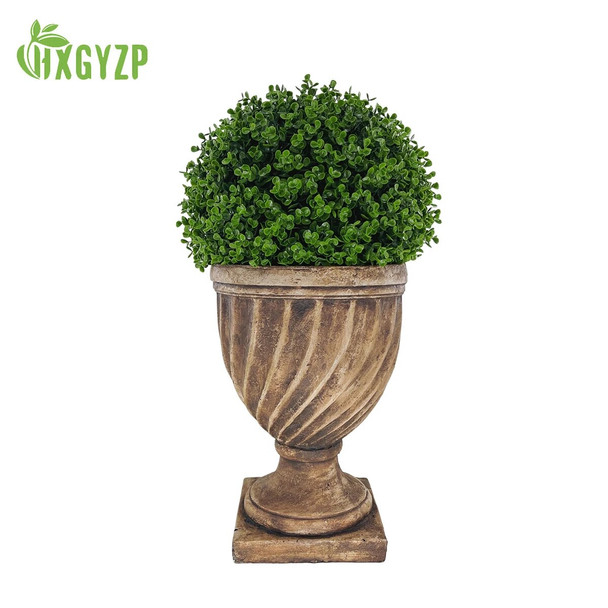 HXGYZP Artificial Boxwood Ball In Pots Large Topiary Plants Ball Potted Porch Decor Home Garden Outdoor Decoration Fake Plant HXGYZP Artificial Boxwood Ball In Pots Large Topiary Plants Ball Potted Porch Decor Home Garden Outdoor Decoration Fake Plant