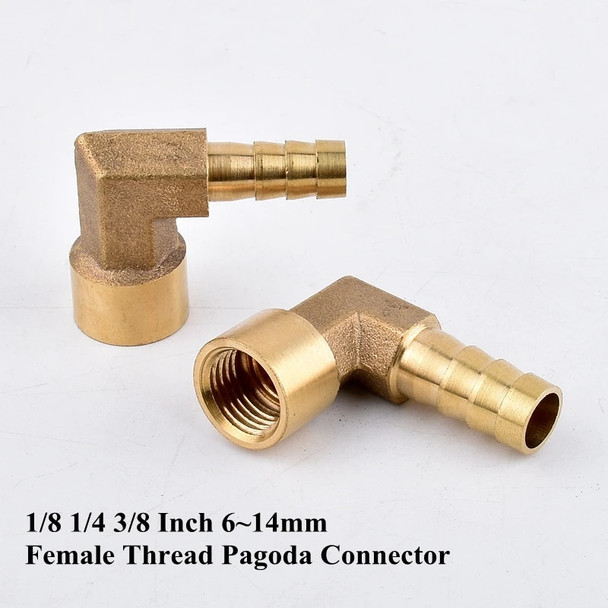 2pcs Brass Barb Pagoda Connector G1/8 1/4 3/8 To 6~14mm Copper Pipe Joint Automatic Irrigation Equipment Garden Hose Adapter