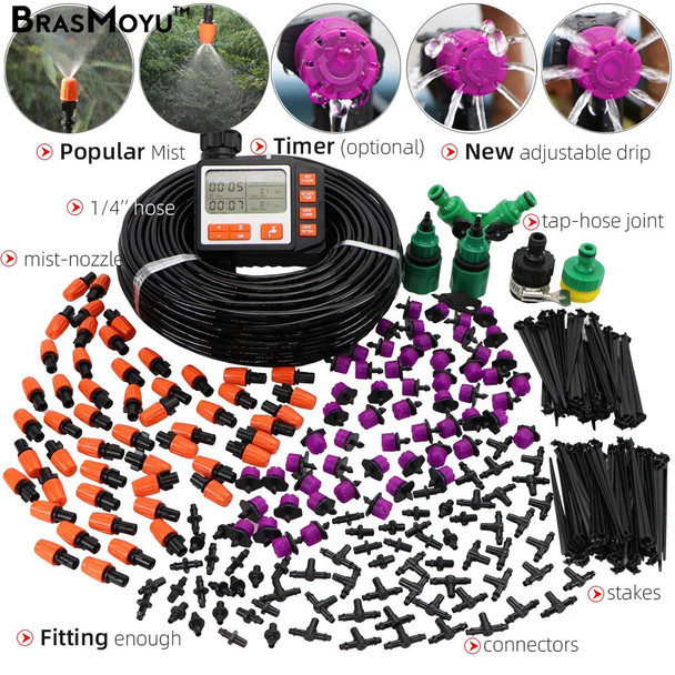 Garden Irrigation System 1/4" Blank Distribution Tubing Watering Drip Kit DIY Saving Water Automatic Irrigation Equipment Lawn