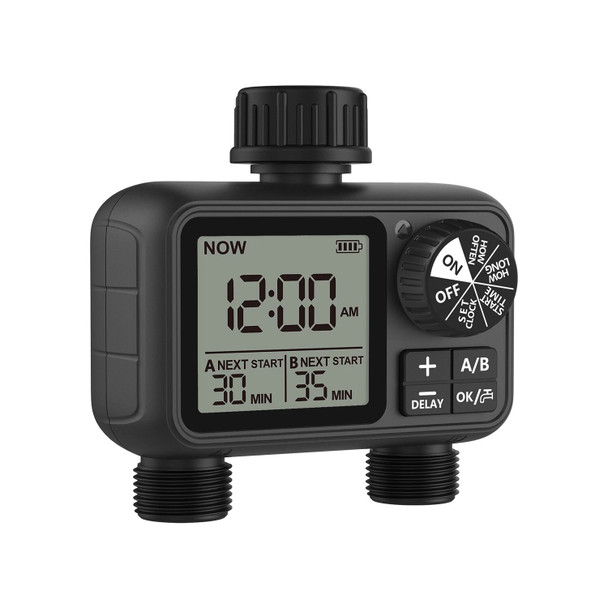 Eshico M06-UN 2-Outlet Dial & Button Water Timer Automatic Timed Irrigation System Outdoor Home Garden Lawn Greenhouse Supplies