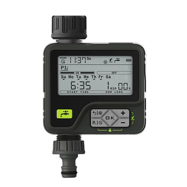 Eshico Garden Tools Irrigation System Adjustable Convenient Install Waterproof Design Large LCD Display Digital Watering Timer
