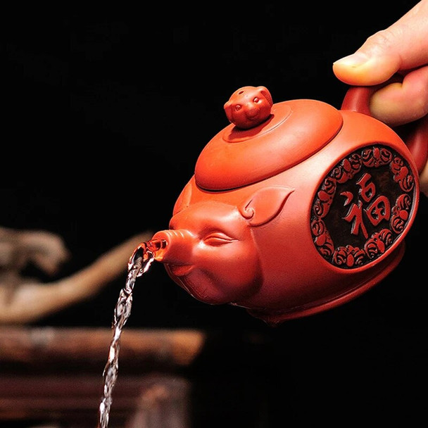 300ml Yixing Cute Pig Teapot Handmade Purple Clay Tea Pot Water Kettle Chinese Tea Set and Coffee Coffeeware Teaware Teapots Bar