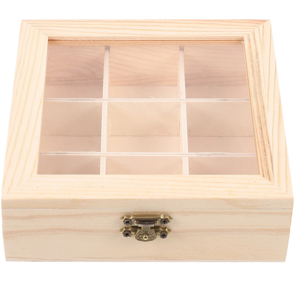 Wooden Sugar Packet Tea Bag Coffee Bag Storage Box Office Tea Bag Organizer Countertop Holder For Coffeeware teaware Container