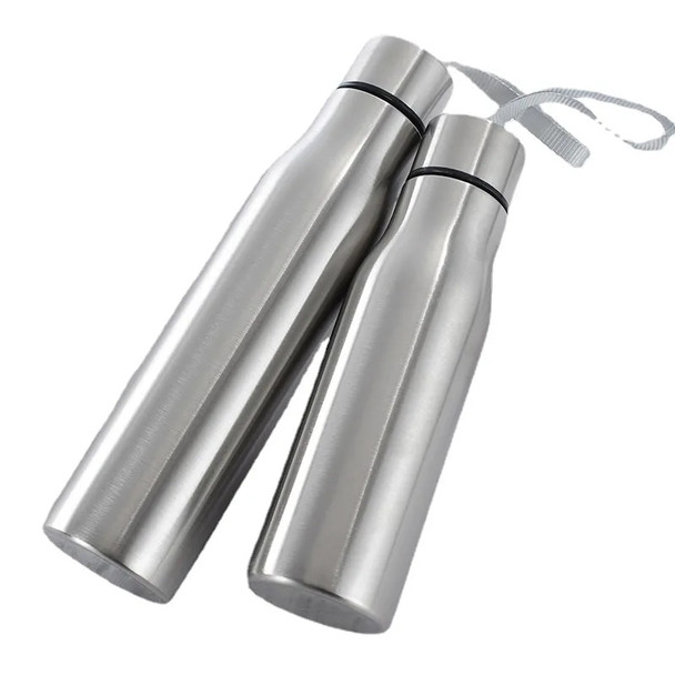 500ml/1000ml Sport Water Bottle Single-layer Rugged Water Cup Travel Camping Sports Drink Bottles Drinkware Stainless Steel