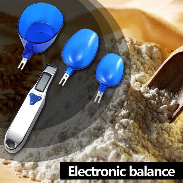 Electronic Measuring Scale LCD Display Durable Kitchen Spoon 3Pcs Replaceable Detachable Weighing Spoons Baking Supply