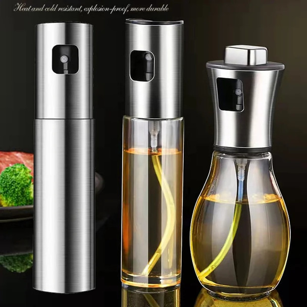 Stainless Steel Oil Sprayer Bottle, Leak-proof Pump Spray Pot for Grill BBQ, Cookware Tool and Kitchen Gadget