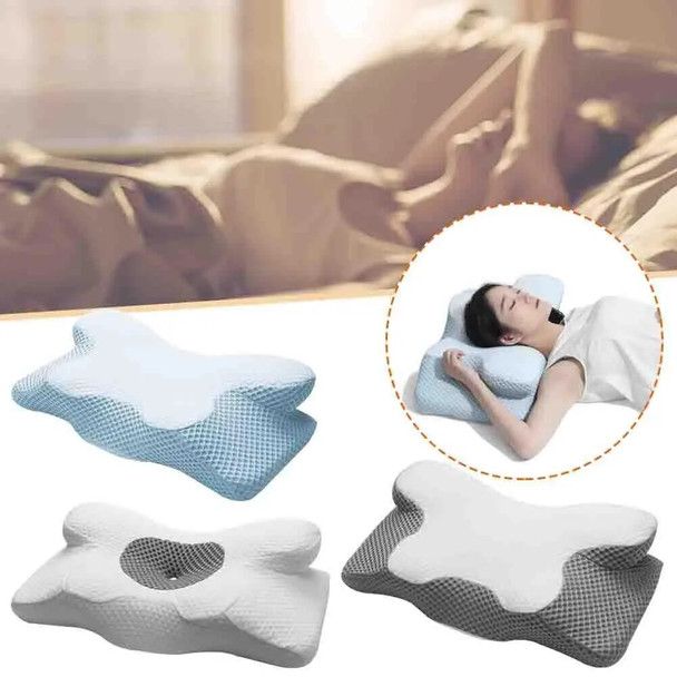 Slow Rebound Butterfly Neck Pillow Breathable Support Head Neck Reducing Cervical Spine Shoulder Strain Pillows For Sleeping