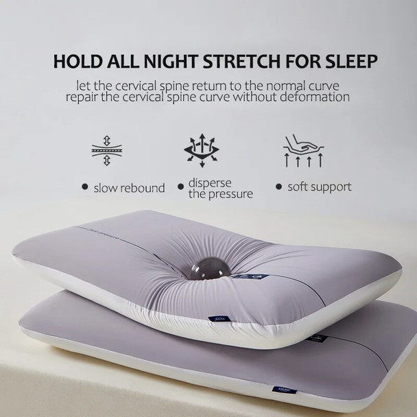 Orthopedic Pillow Memory Foam Oreiller Pillow Healthy Breathable Pillow Neck Fatigue Relief Sleepers with Removable Cover