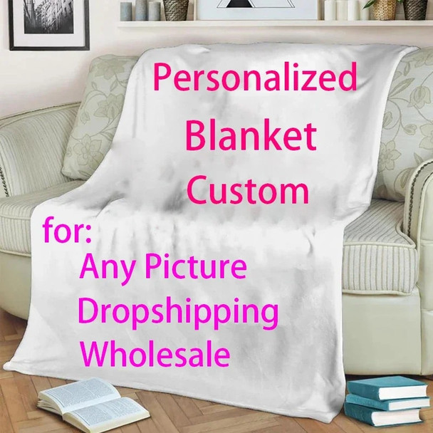 Flannel Custom Blanket Customized Warm Blankets for Bed Sofa Any Picture DIY Personalized Customization On Demand Plush