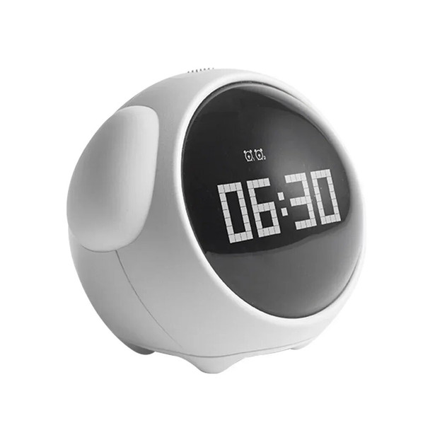 Expression Cartoon Bedside Clock Snooze Digital Light Night Alarm Voice Child Control