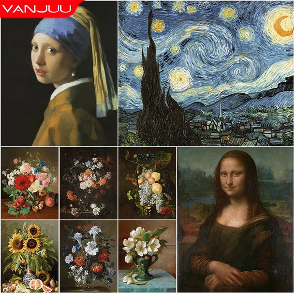 Famous Painter Paintings 5D Diamond Painting Famous Painting Rhinestone Embroidery DIY Cross Stitch Kit Flower Home Decor Gift Famous Painter Paintings 5D Diamond Painting Famous Painting Rhinestone Embroidery DIY Cross Stitch Kit Flower Home Decor Gift