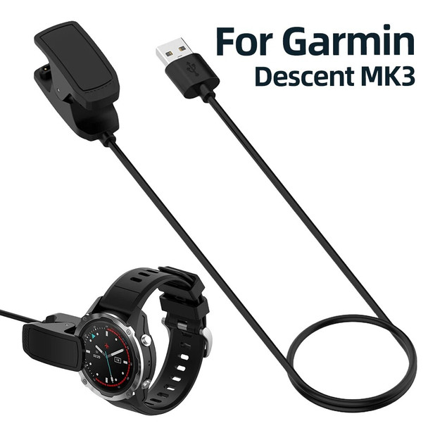 USB Charging Cable Charger Dock Station Clip Cradle 1M Charging Cord Power Charge Wire for Garmin Descent MK3 MK3i MK2 MK2i MK2S