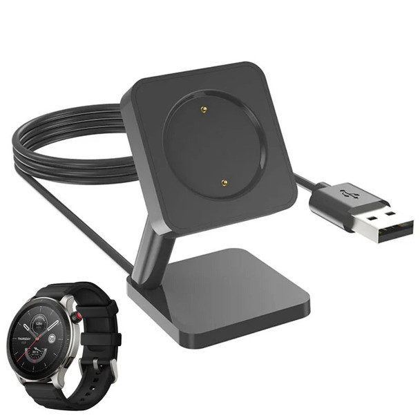 Desktop Stand Power Charger USB Charging Cable Dock Station Holder for Amazfit GTR 4/GTR4 GTS 3 GTS4/GTS3 GTR3 Pro T-rex 2 Watch