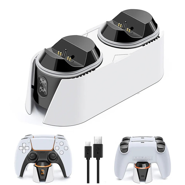 Dual Controller Charger For PS5 Charging Dock Automatic Power Off USB Type-C Fast Charging Station For Playstation 5 Dualsense