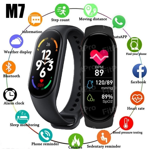 M7 Smart Watch Men Women Smartband Heart Rate Smartwatch Fitness Tracker Blood Pressure Sport Smart Bracelet for xiaomi iPhone