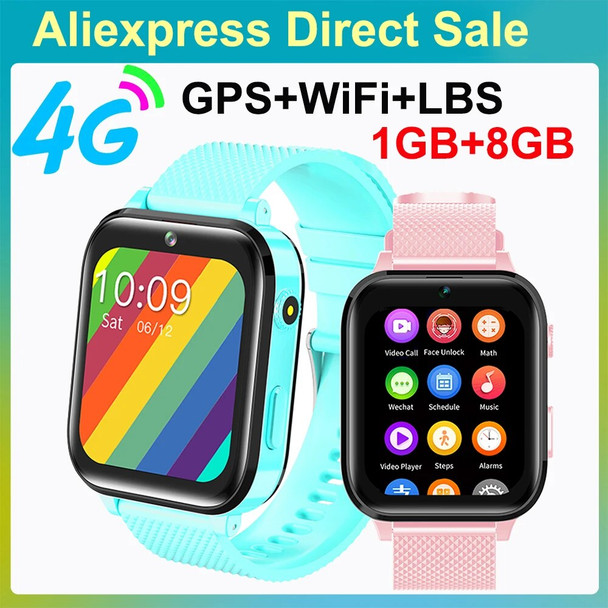 New 4G Kids Smart Watch GPS Wifi ROM 8G SOS Tracker Location Video Call Students Phone Watch Children Smartwatch Girls Boys