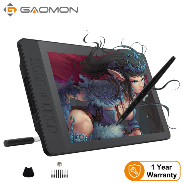 GAOMON PD1161 IPS HD Graphic Tablet Monitor With 8 Shortcut Key & 8192 ...