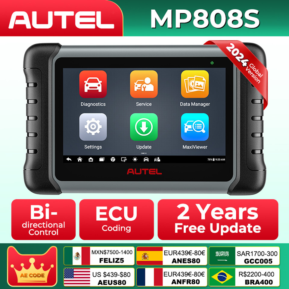 Autel MaxiPRO MP808S-TS OBD2 Scanner TPMS Programming Tool ECU Coding ...