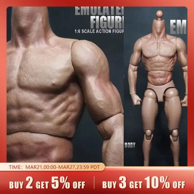 1/6 Scale Male Muscle Body S001 ZCtoys Like HTTTM19 12 Inch Military ...