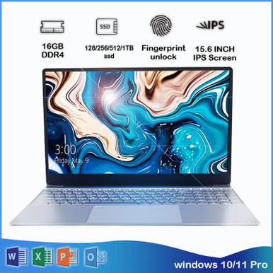 Screen Com 15.6 Inch IPS Sceren Windows 11/10 Pro Fingerprint Locks Intel 16G RAM ...
