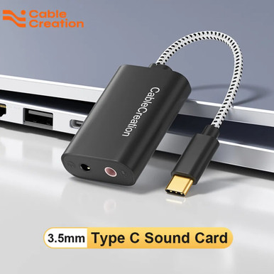 CableCreation USB Type C External Sound Card Type C to 3.5mm Audio Jack ...