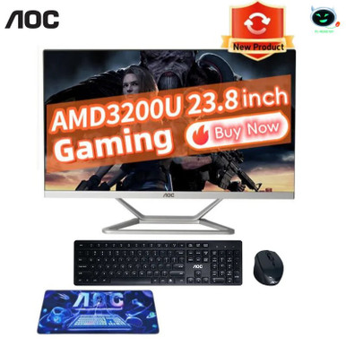 AOC All-in-one Computer 23.8-inch AMD 3200U 16G 512G Desktop Gaming ...