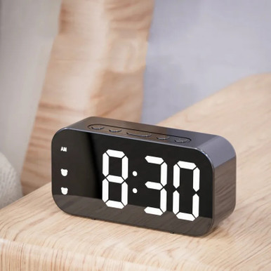 Volcom Clock Plug In Voice Control LED Alarm Clock Plug In Electronic Digital Clock Dual ...