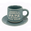 Tazzina da caffè con piattino e scatola - Papà Sei il Migliore
