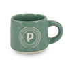 Tazzina da caffè con piattino e scatola - Lettera P