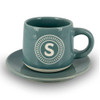 Tazzina da caffè con piattino e scatola - Lettera S