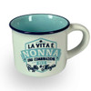 Tazzina da caffè con piattino in confezione regalo - Nonna la vita è una combinazione di caffè e magia