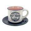 Tazzina da caffè con piattino in confezione regalo - Best friends