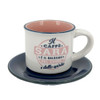 Tazzina da caffè con piattino in confezione regalo - Sara