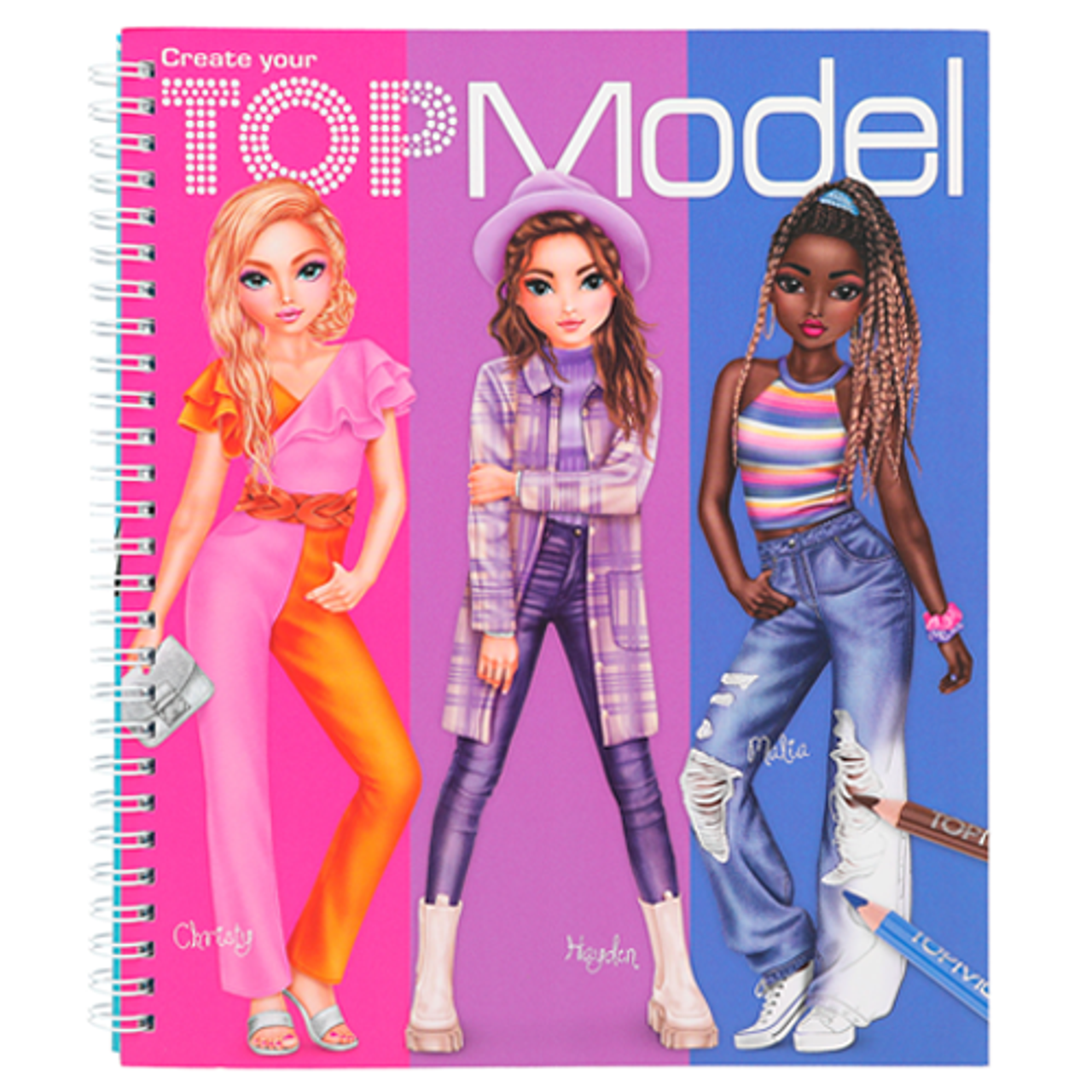 Album da colorare Top Model Christy, Haydden e Malia