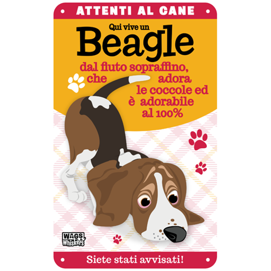 Targa attenti al cane - Beagle