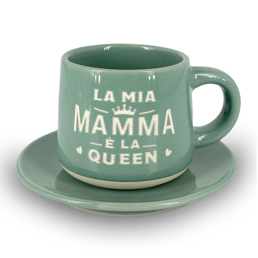 Tazzina da caffè con piattino e scatola - Mamma