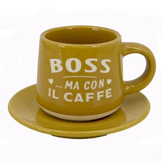 Tazzina da caffè con piattino e scatola - Boss
