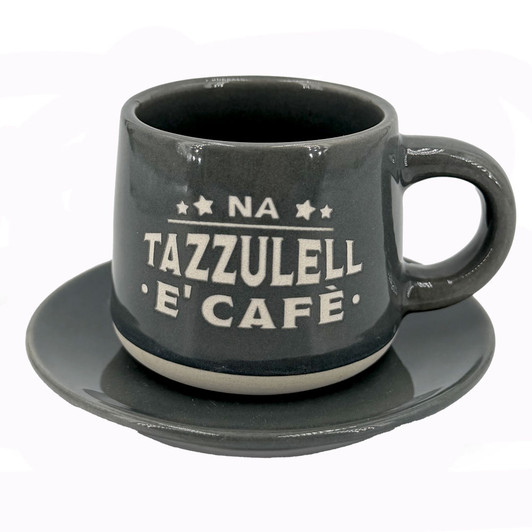 Tazzina da caffè con piattino e scatola - Na Tazzulell è cafè